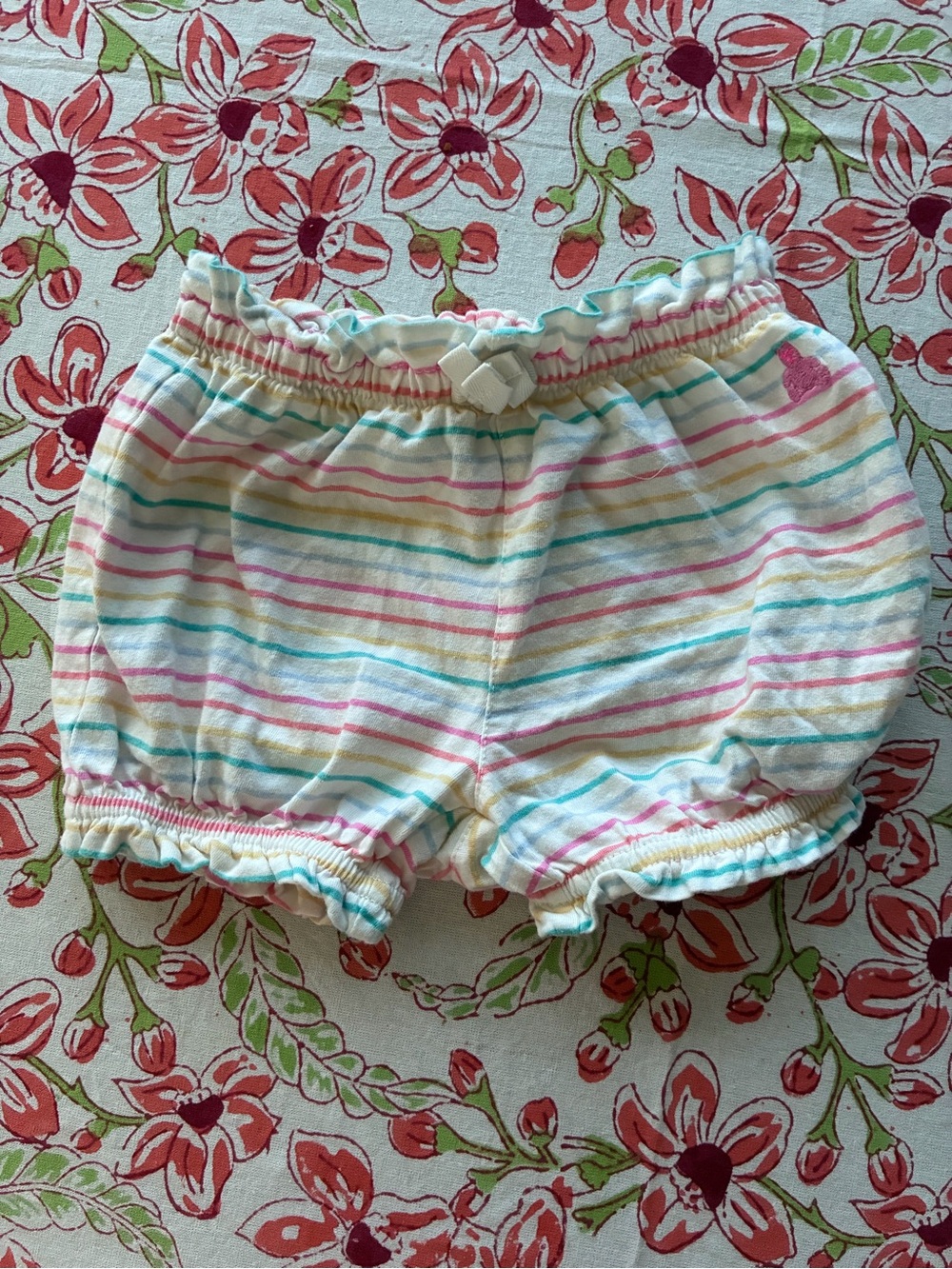 Gap Striped Baby Bloomers - Pastel Rainbow 6-12 months